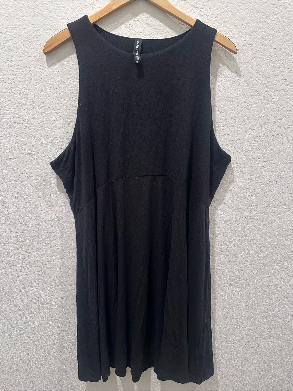 Athleta | Dresses | Athleta Black Sleeveless Empire Waist Jersey Knit Aline Dress Plus Size X